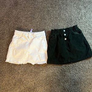 Zara girls jean skirt and justice jean skirt! Perfect for fall